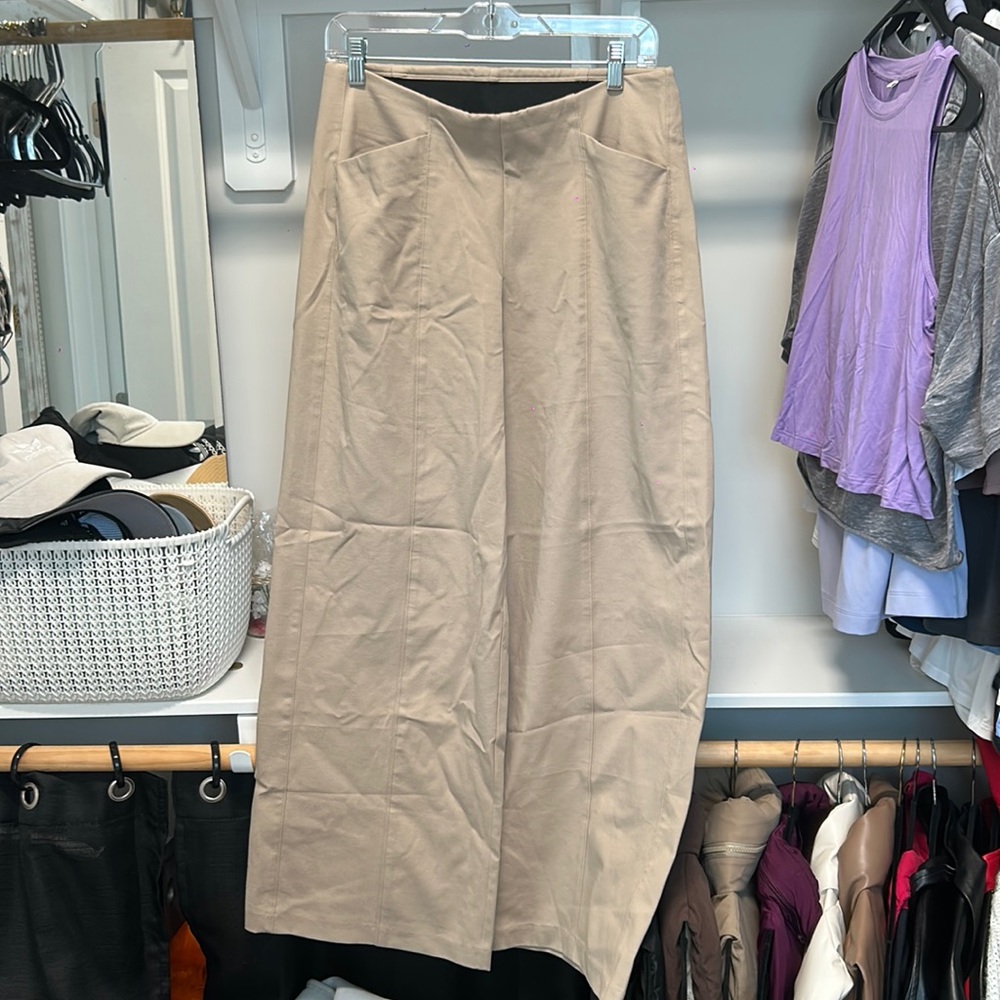 tan dress/work pants wide leg